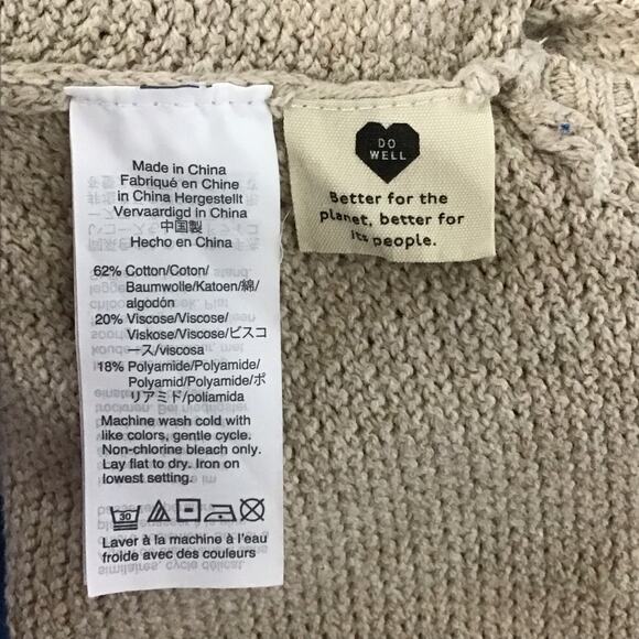 Madewell Chronicle Texture Pullover Sweater Heather Sand Tan Beige sz XS - Picture 9 of 10